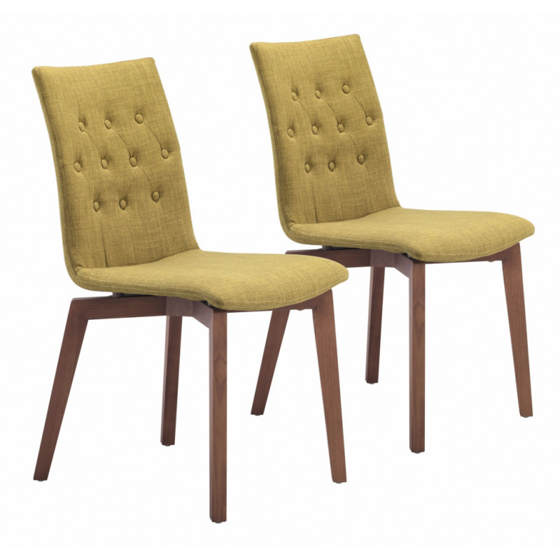 100072 Orebro Dining Chair (Set of 2) Pea Green