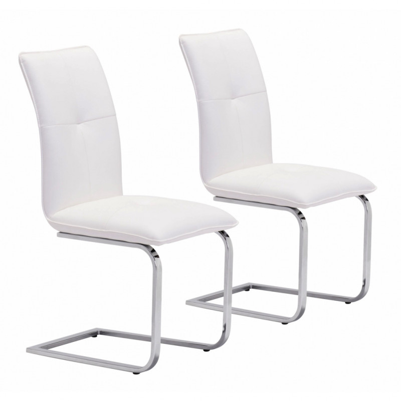 100121 Anjou Dining Chair (Set of 2) White