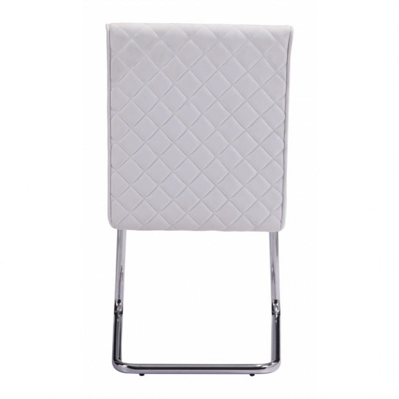 100188 Image4 Quilt Armless Dining Chair Set Of 2 White 1