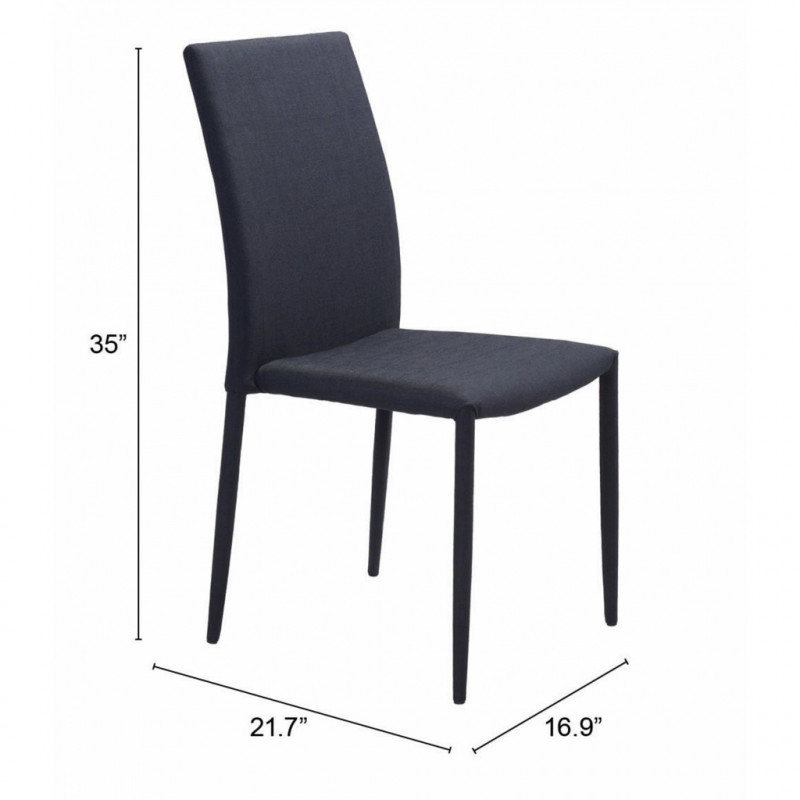100243 Dimension Confidence Dining Chair Set Of 4 Black 1
