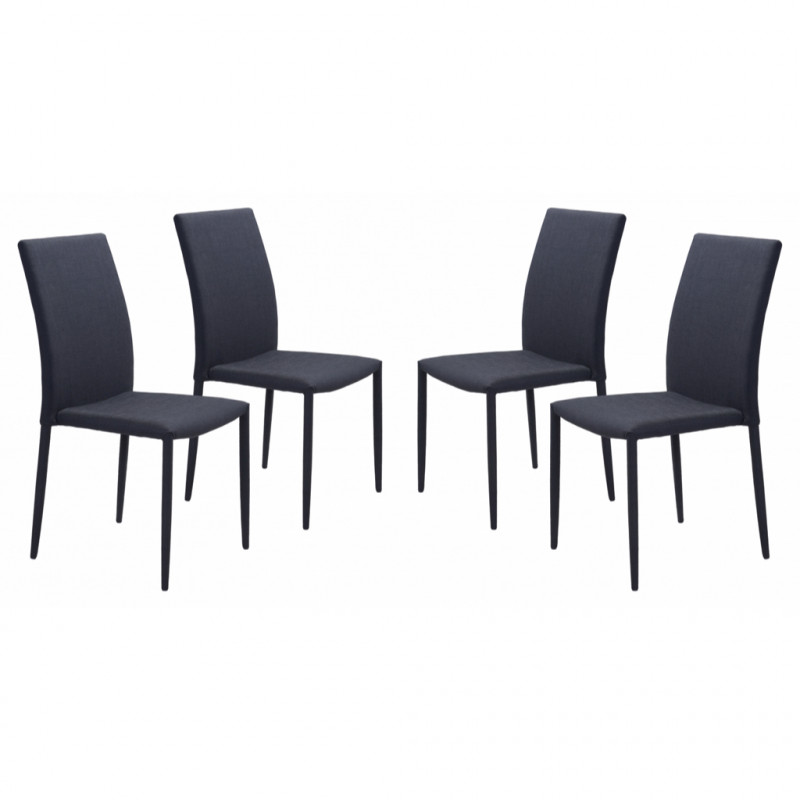 100243 Masterpack Confidence Dining Chair Set Of 4 Black