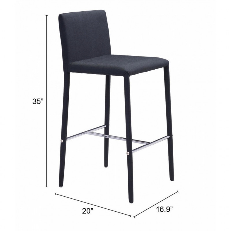 100244 Dimension Confidence Counter Chair Set Of 2 Black