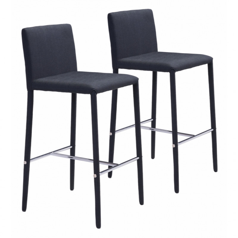 100244 Confidence Counter Chair (Set of 2) Black
