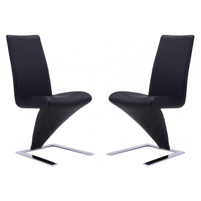 100283 Herron Dining Chair (Set of 2) Black