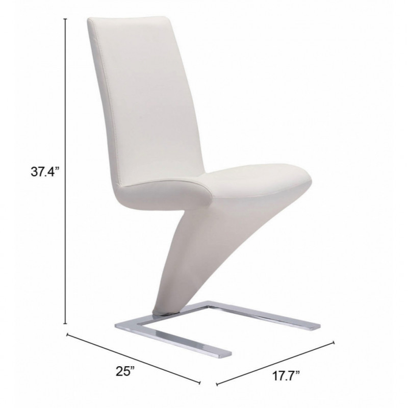 100284 Dimension Herron Dining Chair Set Of 2 White