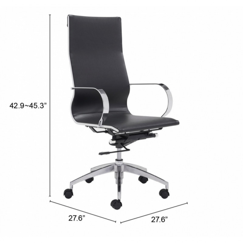 100371 Dimension Glider High Back Office Chair Black