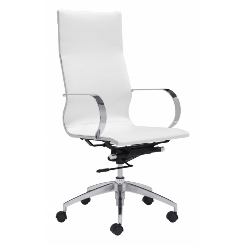 100372 Glider High Back Office Chair White