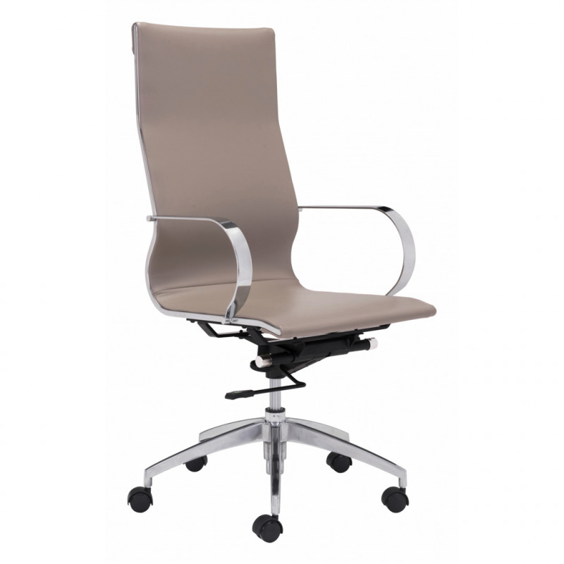 100373 Glider High Back Office Chair Taupe