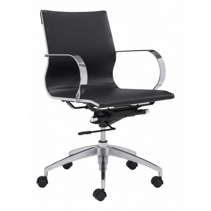 100374 Glider Low Back Office Chair Black