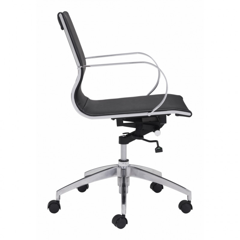 100374 Image2 Glider Low Back Office Chair Black