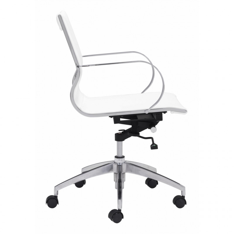 100375 Image2 Glider Low Back Office Chair White