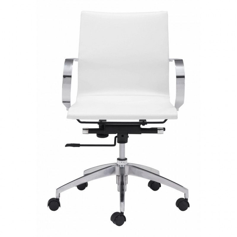 100375 Image3 Glider Low Back Office Chair White