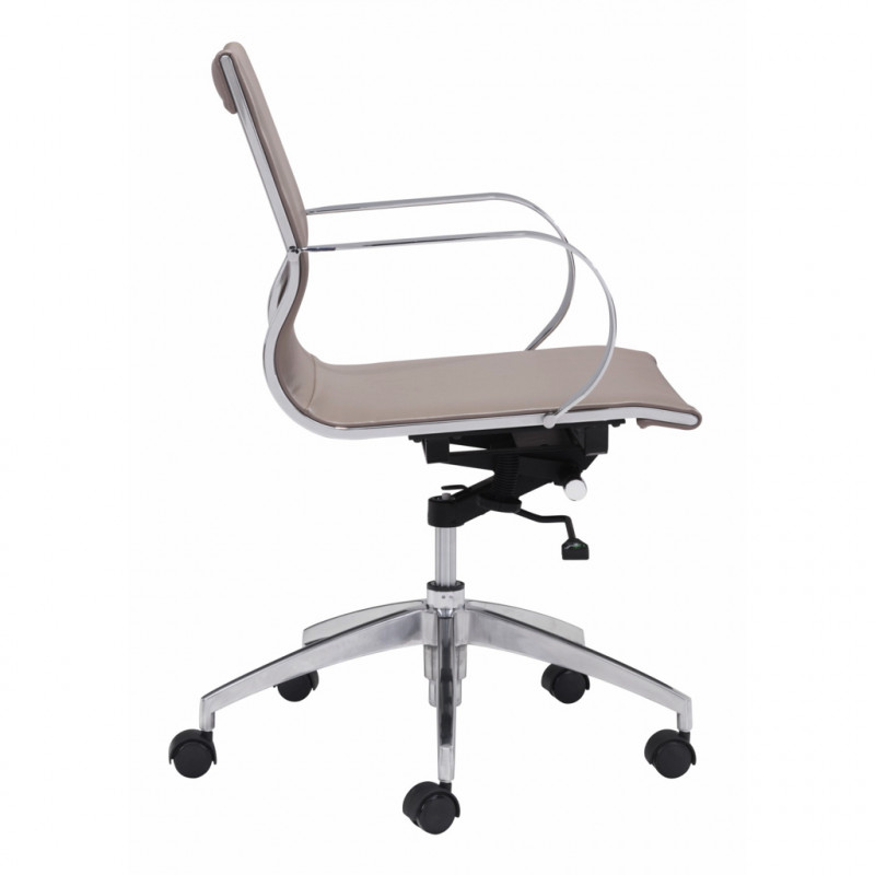 100376 Image2 Glider Low Back Office Chair Taupe