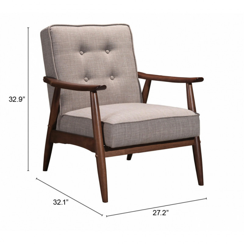 100530 Dimension Rocky Arm Chair Putty