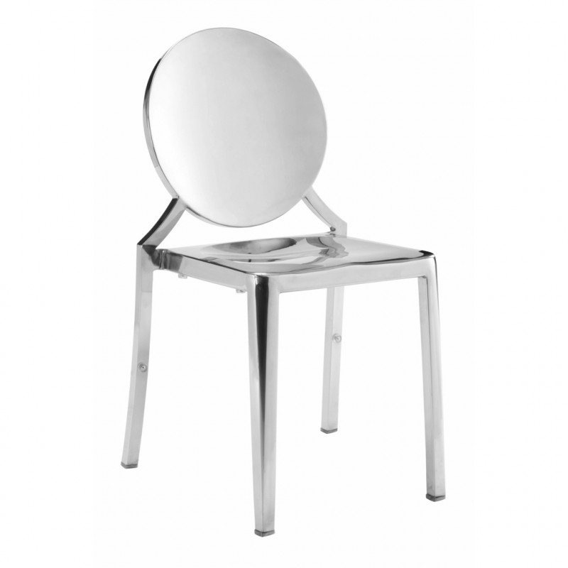 100550 Image1 Eclipse Dining Chair Set Of 2 Stainless Steel
