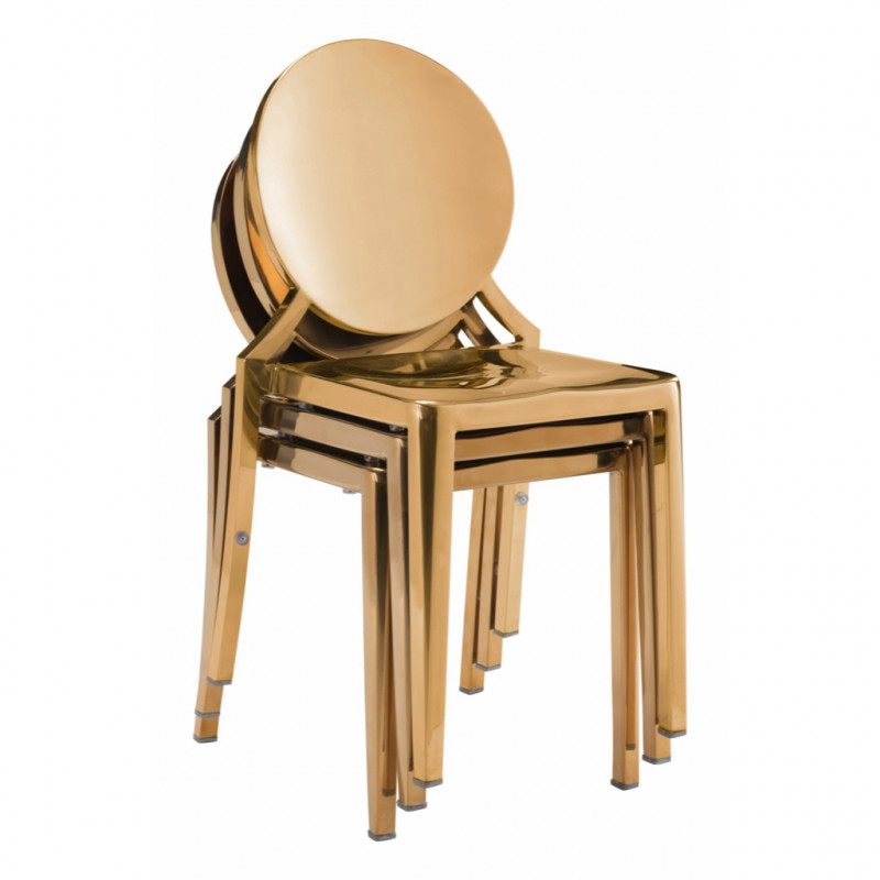 100553 Image5 Eclipse Dining Chair Set Of 2 Gold