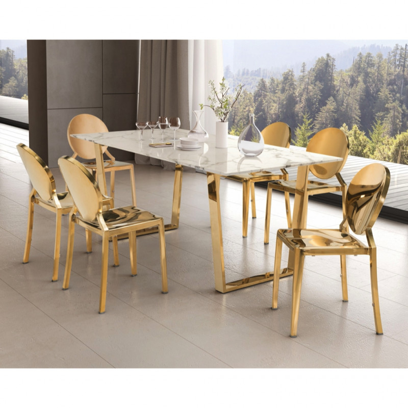 100553 Lifestyle2 Eclipse Dining Chair Set Of 2 Gold