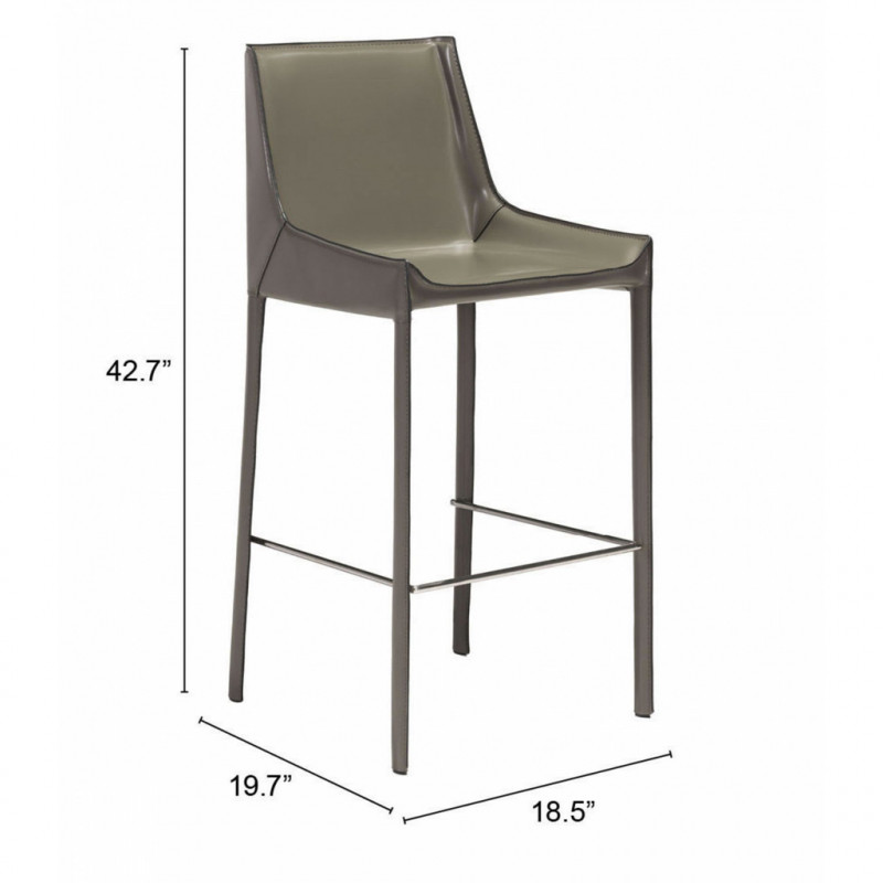 100646 Dimension Fashion Bar Chair Set Of 2 Gray