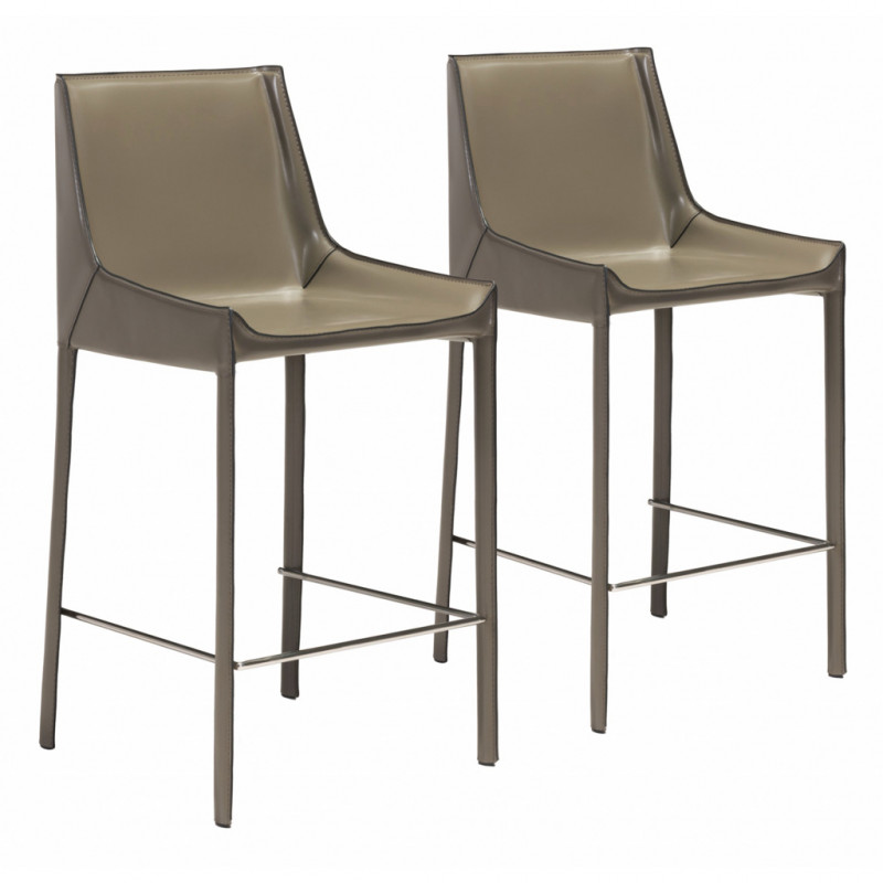 100646 Fashion Bar Chair (Set of 2) Gray