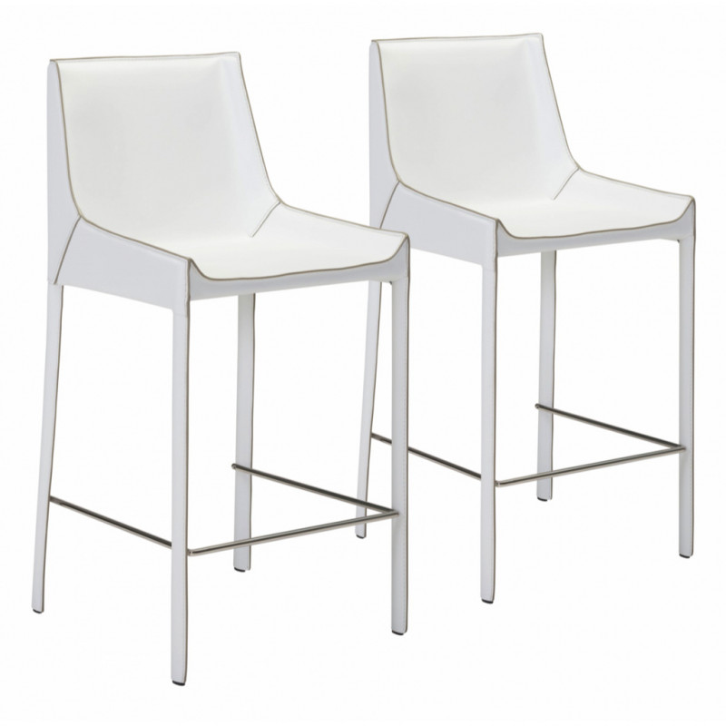 100647 Fashion Bar Chair (Set of 2) White