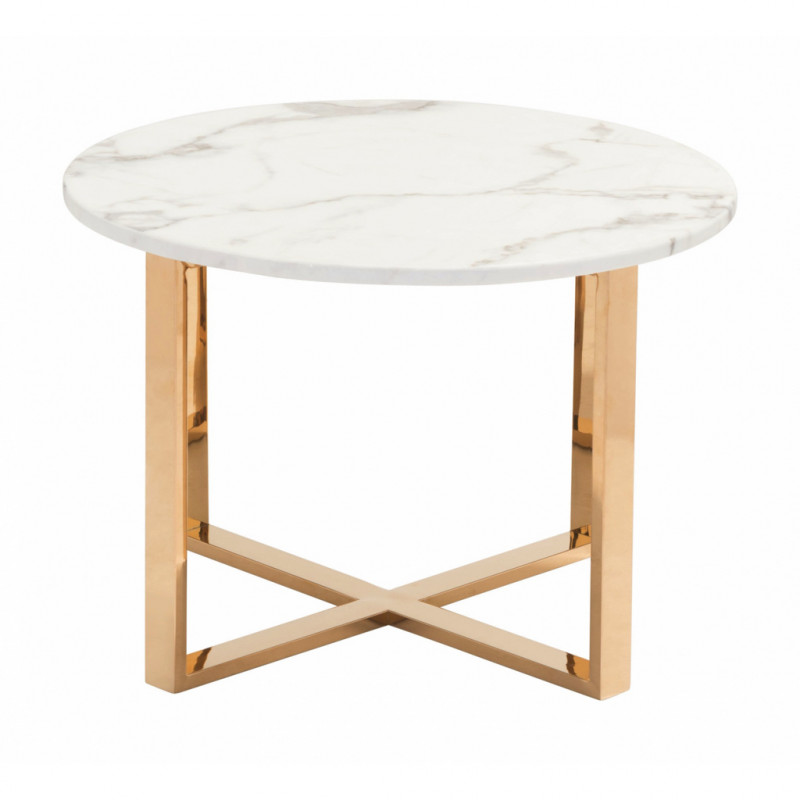 100655 Image3 Globe End Table White Gold