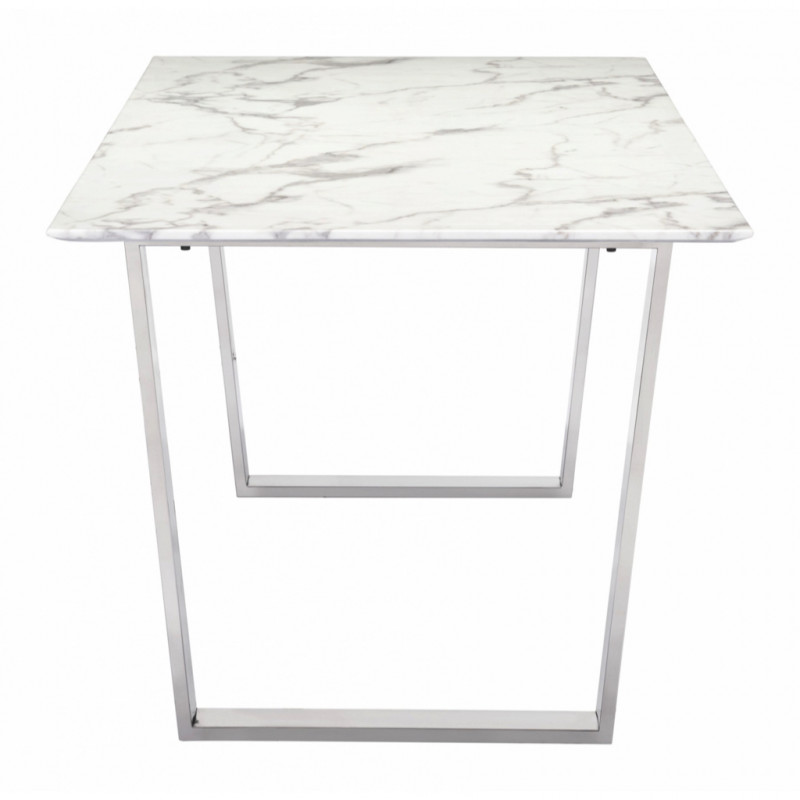 100707 Image2 Atlas Dining Table White Silver