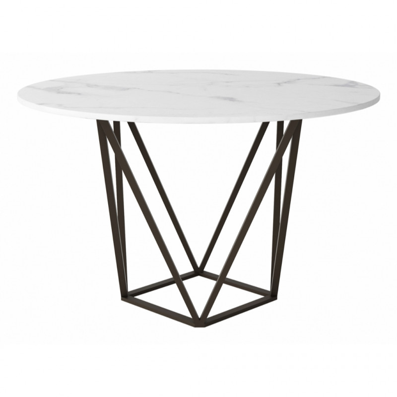 100715 Image3 Tintern Dining Table White Antique Brass