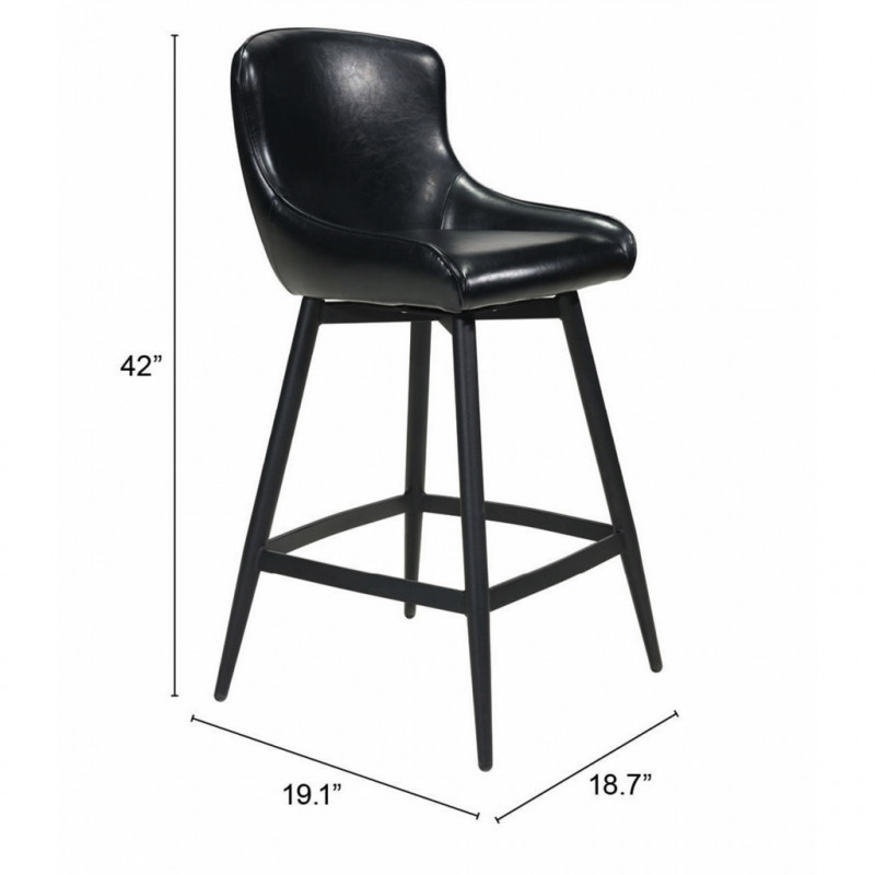 100758 Dimension Dresden Bar Chair Black