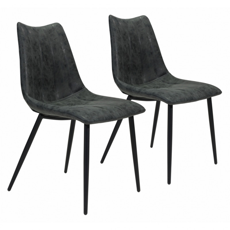 100760 Norwich Dining Chair Set of 2 Vintage Black
