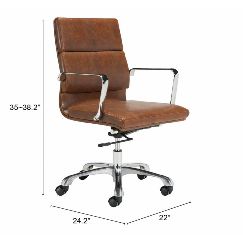 100770 Dimension Ithaca Office Chair Vintage Brown