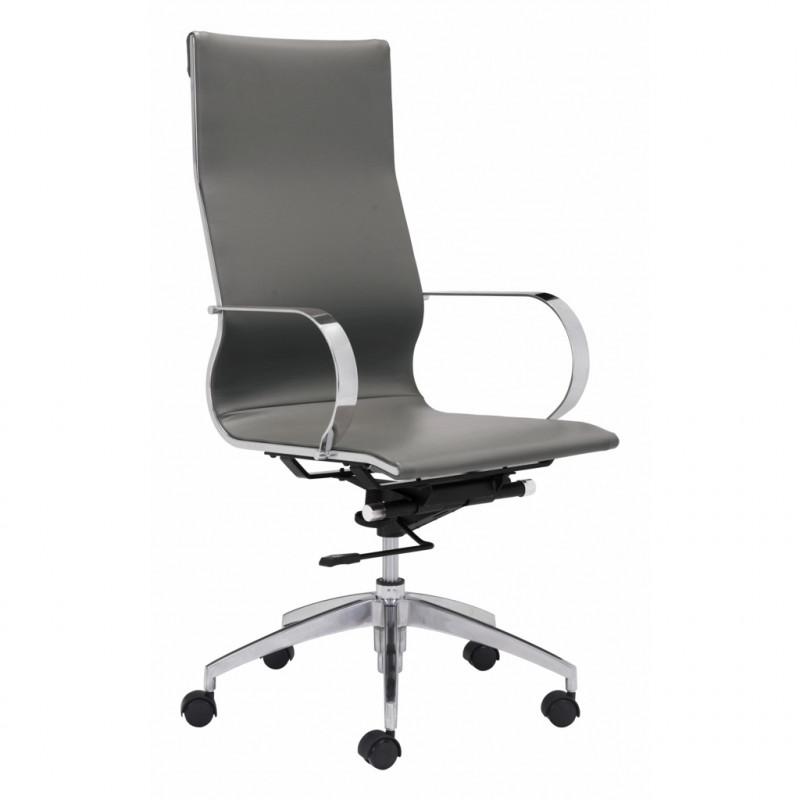 100834 Glider High Back Office Chair Gray
