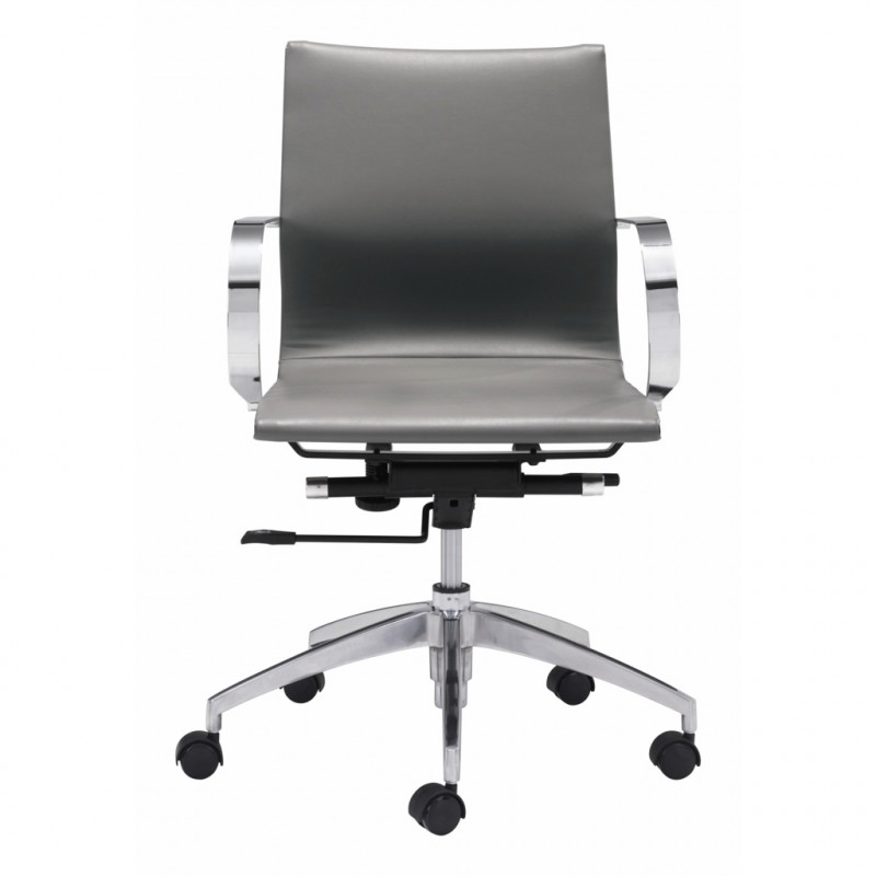 100835 Image3 Glider Low Back Office Chair Gray