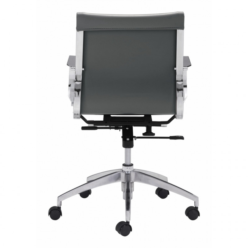 100835 Image4 Glider Low Back Office Chair Gray