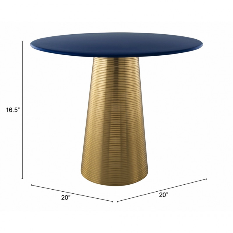 101449 Dimension Reo Side Table Blue Gold