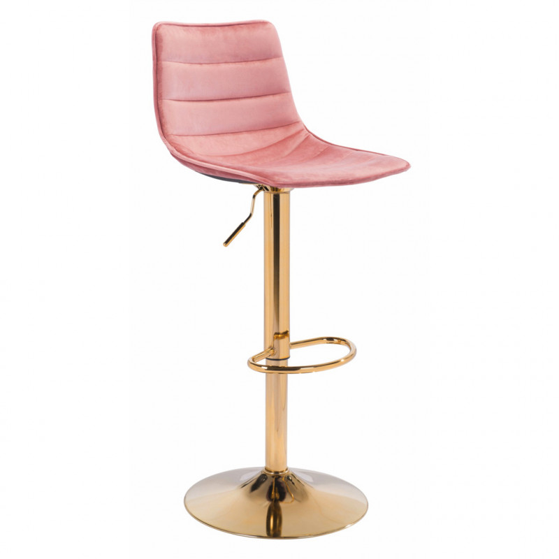 101454 Prima Bar Chair Pink & Gold