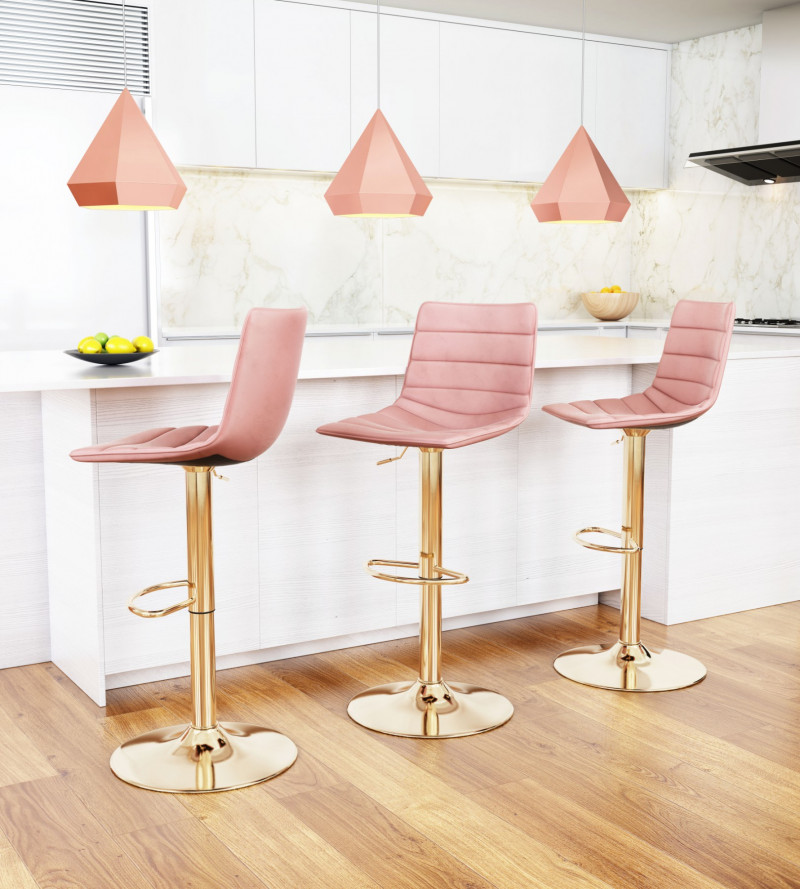 101454 Lifestyle1 Prima Bar Chair Pink Gold