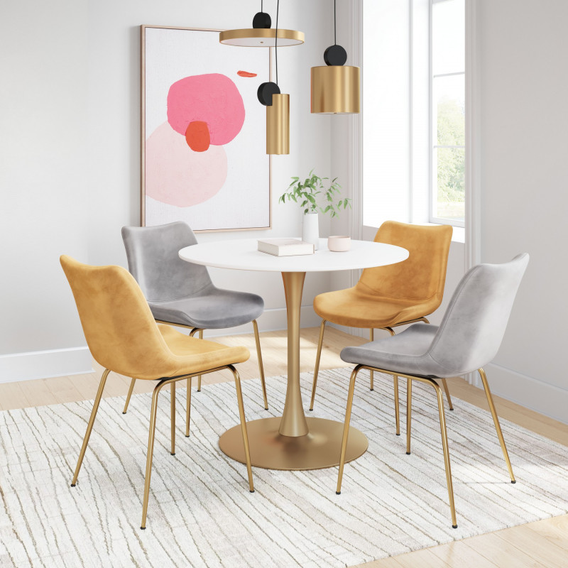 101568 Lifestyle1 Opus Dining Table White Gold