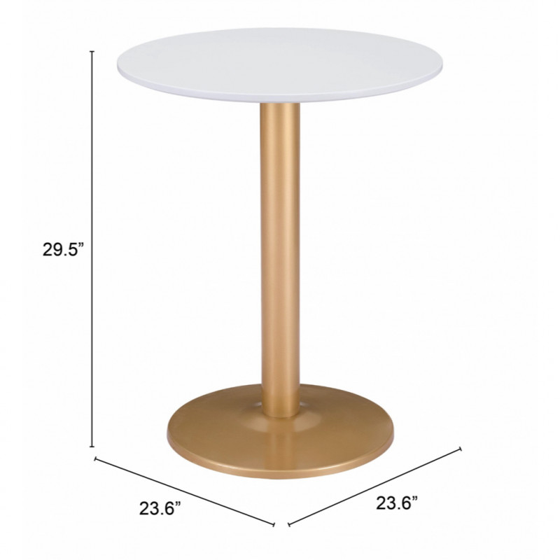 101570 Dimension Alto Bistro Table White Gold