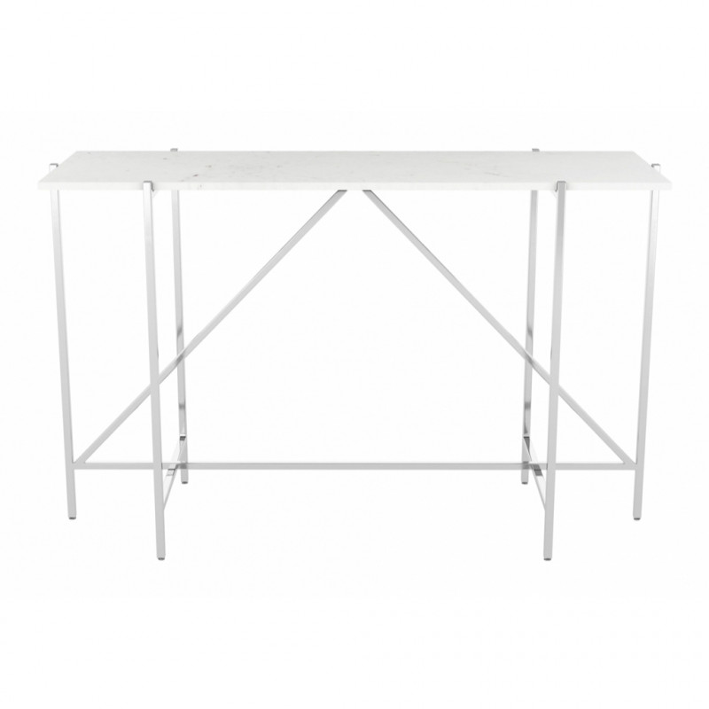 101681 Image3 Titan Marble Console Table White Silver