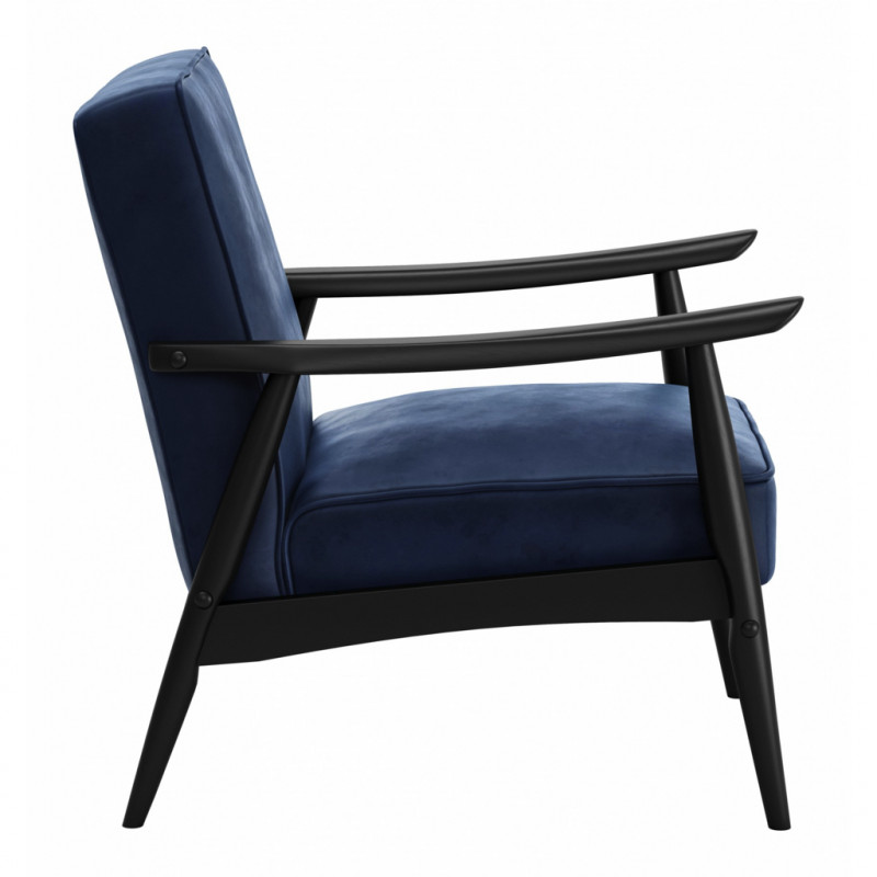 101683 Image2 Rocky Velvet Arm Chair Blue