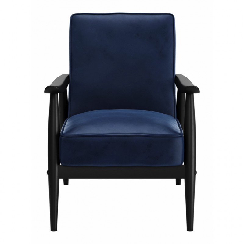 101683 Image3 Rocky Velvet Arm Chair Blue