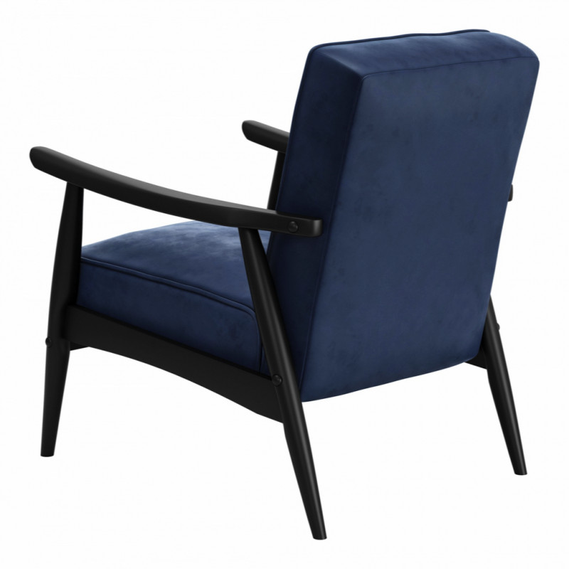 101683 Image5 Rocky Velvet Arm Chair Blue