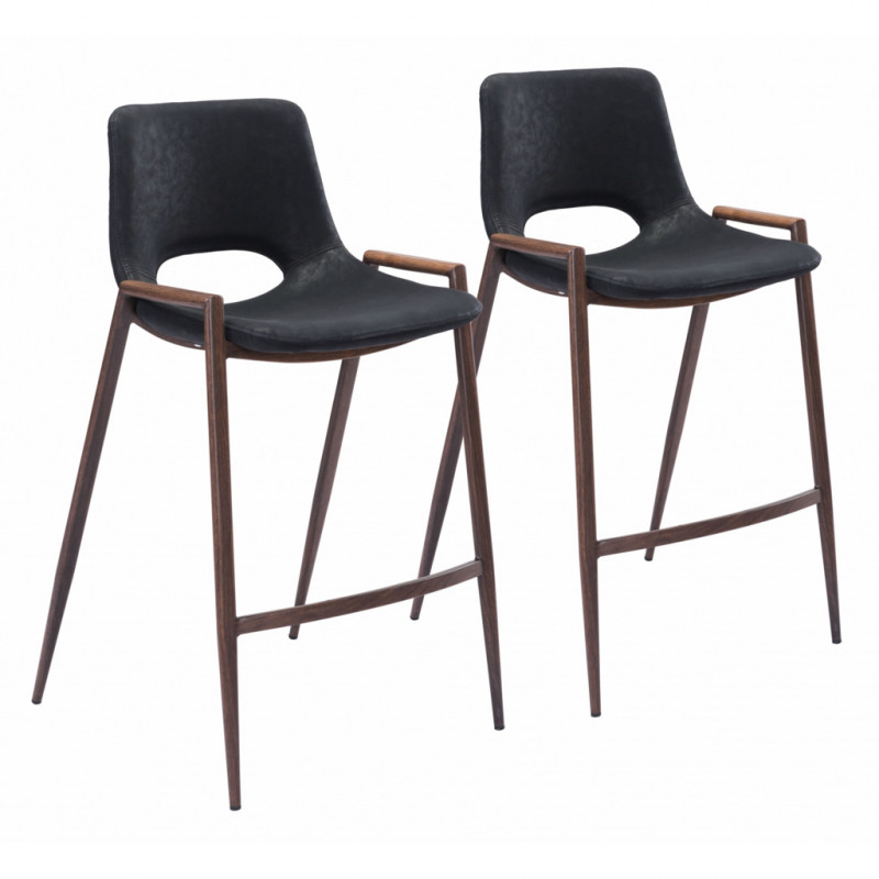 101691 Desi Counter Chair (Set of 2) Black