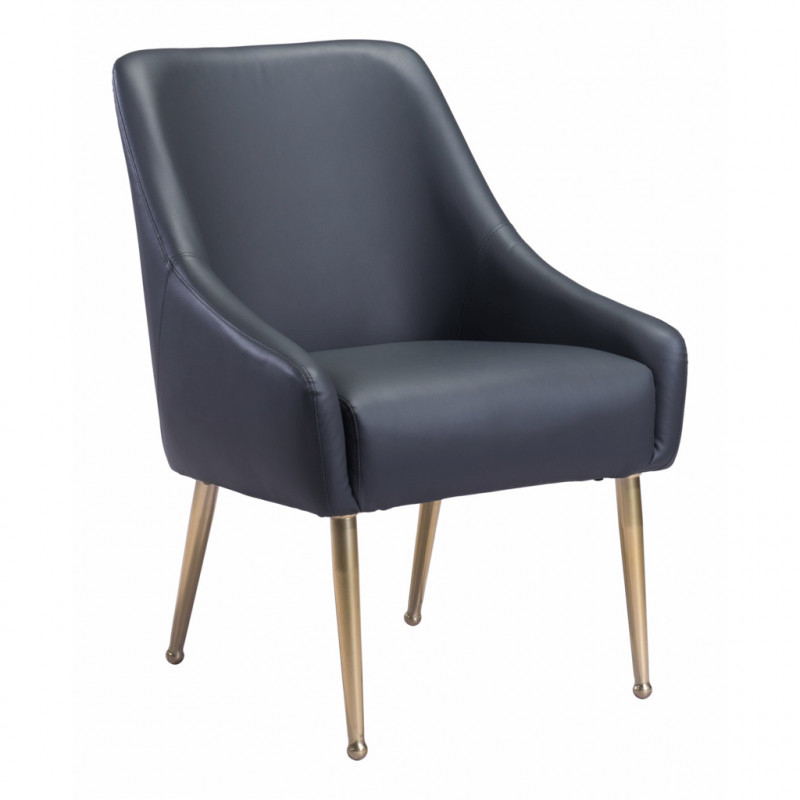 101723 Mira Dining Chair Gray & Gold