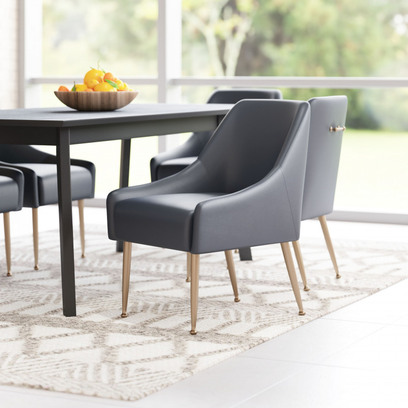 101723 Lifestyle1 Mira Dining Chair Gray Gold