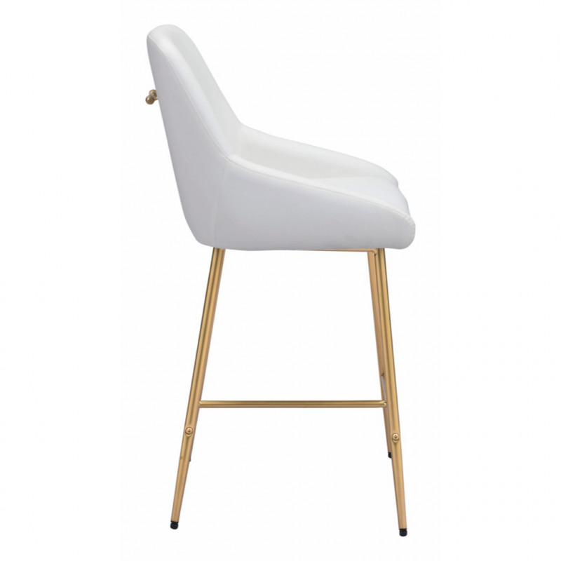 101907 Image2 Mira Counter Chair White Gold