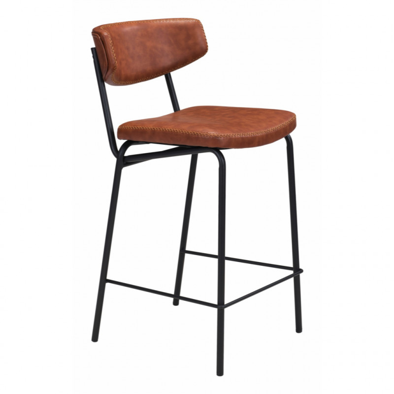 Modern Sharon Counter Chair Vintage Brown by Zuo