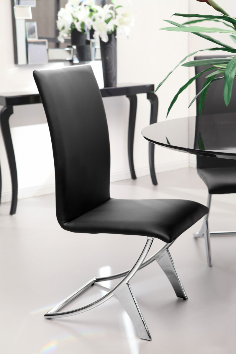 102101 Delfin Dining Chair (Set of 2) Black