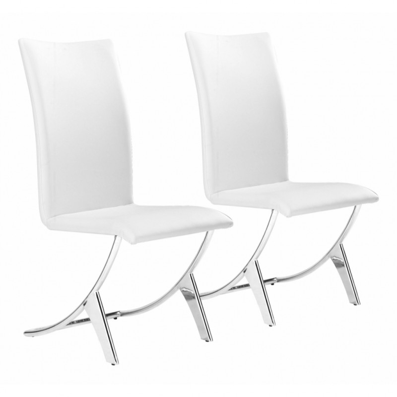 102102 Delfin Dining Chair (Set of 2) White