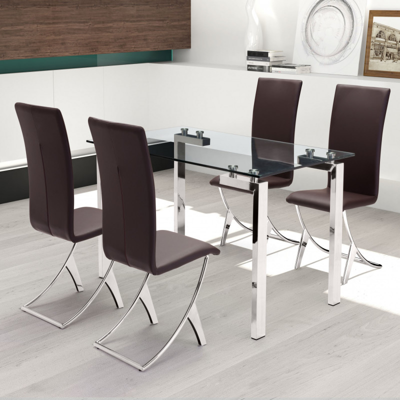 102103 Delfin Dining Chair (Set of 2) Espresso